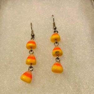 Candy corn earrings
